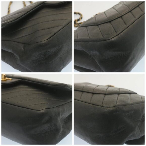 CHANEL Mademoiselle Turn Lock Flap Shoulder Bag Lamb Skin Black CC Auth ai677AV - Picture 16 of 16